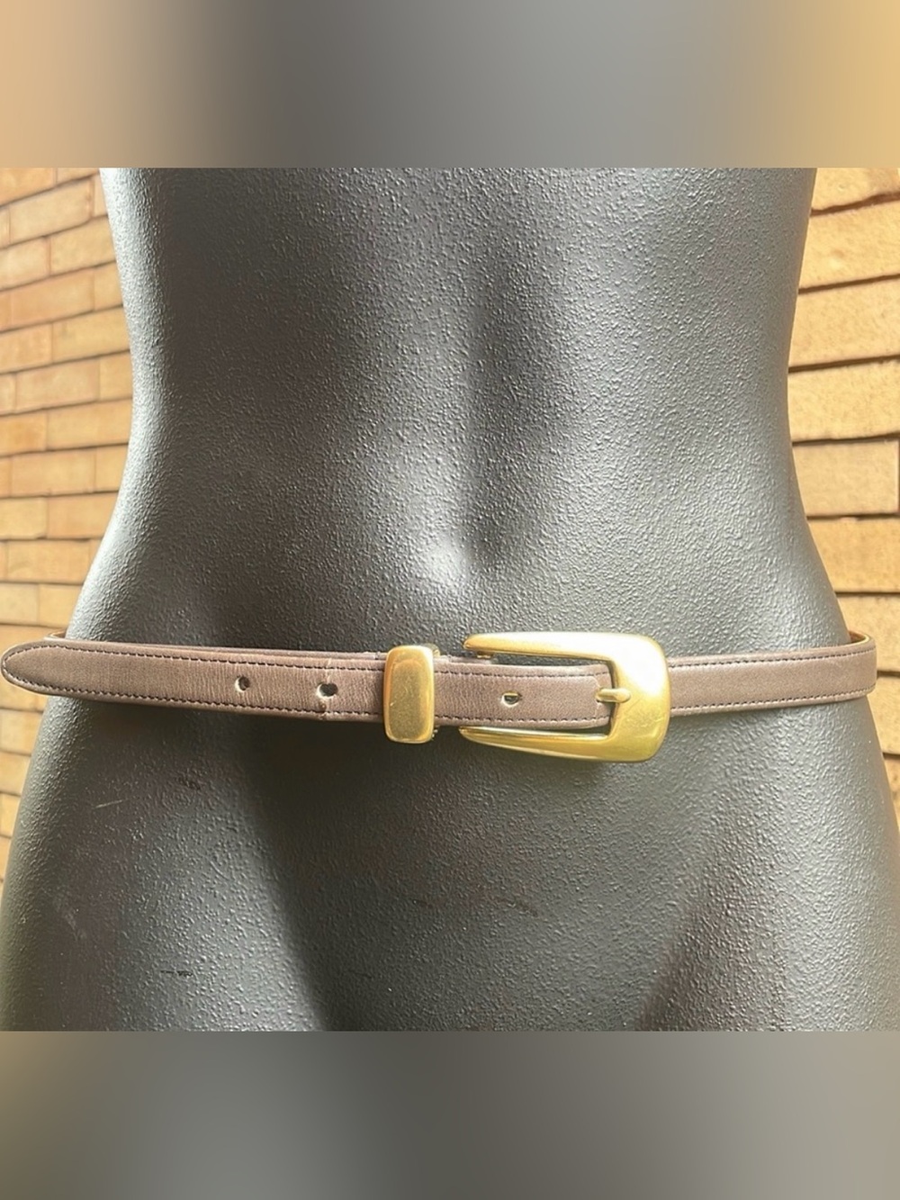 Vintage 90’s Coach Leather Belt wSolid Brass Buckle Made in USA FOR PARTS